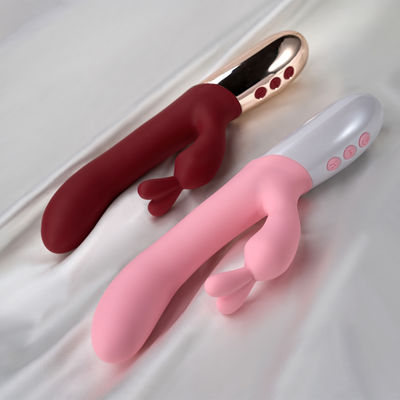 3 Motors Fully Waterproof Silicone G Spot Rabbit Vibrator Dildo For Women