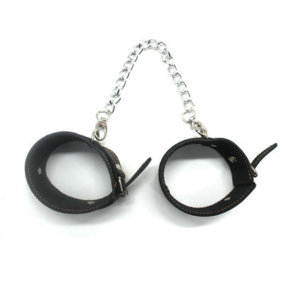 3.3 Inch BDSM Belt Handcuffs Adult Bondage Toys Leather Thigh Harness With Cuffs