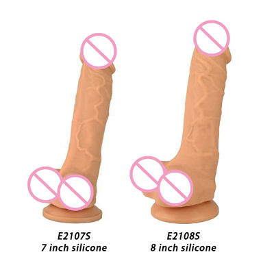 Silicone 8.27 Inch Rubber Plastic Penis Female Dildo Sex Toy