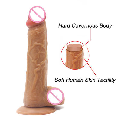 7 Inch Fake Silicone Penis Elastic Dildo Sex Toy Strong Suction Cup