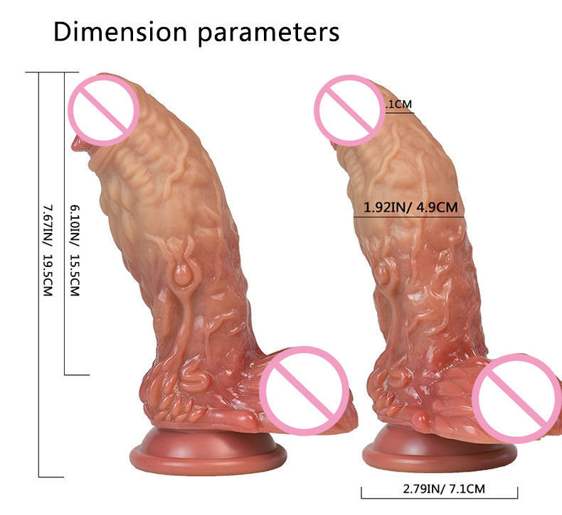 Realistic Silicone Phoenix 1.9 Inches Thick Dildos Prostate Massager With Suction Cup